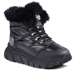 Buty śniegowce damskie zimowe ocieplane z futerkiem Lee Cooper 1955LA
