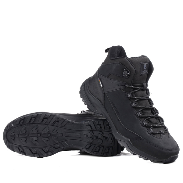 Buty męskie zimowe czarne McBraun 9457 trekkingowe ocieplane za kostkę
