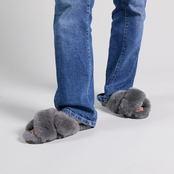 Kapcie damskie Emu Australia z futerkiem domowe ciepłe wełniane Mayberry