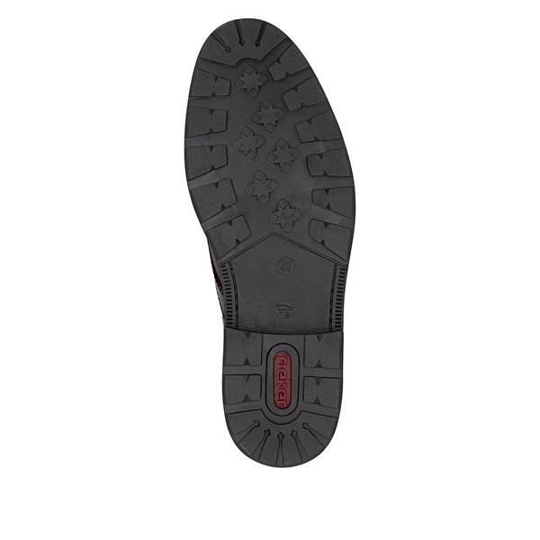 Buty męskie botki zimowe brązowe Rieker 15324 skórzane membrana na zamek