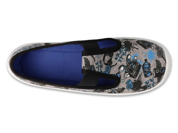 Kapcie dziecięce Befado 975Y197 trampki chłopięce szare na gumki