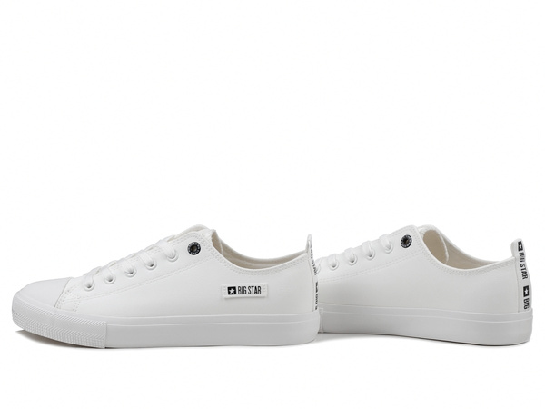 Trampki męskie całe białe Big Star KK174008 ekoskóra sznurowane niskie