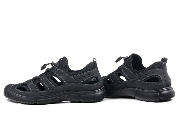 Sandały męskie czarne T.Sokolski L26-382 skórzane sportowe trekkingowe 