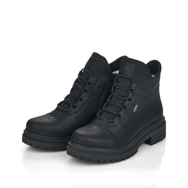  Botki damskie Rieker Y3163-00 zimowe ocieplane za kostkę z membraną