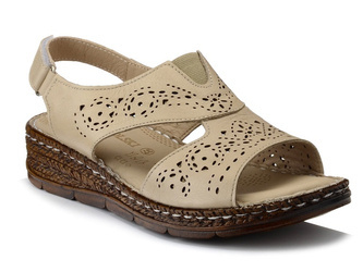 Sandały damskie na koturnie SOKOLSKI 377 skóra