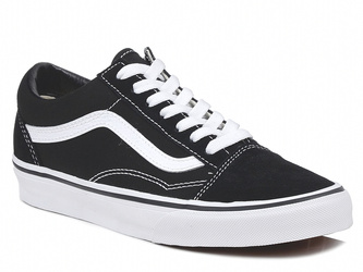Trampki damskie czarne z białym Vans Old Skool sznurowane niskie