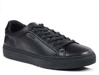 Buty męskie skórzane Big Star SS174121 sportowe czarne niskie sznurowane