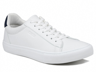 Trampki męskie białe buty Big Star RR174190 z ekoskóry sznurowane niskie