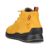 Botki damskie żółte Rieker 51510-68 zimowe skórzane ocieplane sznurowane