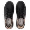 Sneakersy damskie czarne Filippo DP6058 półbuty skórzane na platformie
