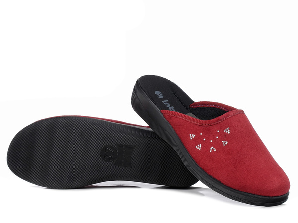 Kapcie damskie bordowe Inblu CU-9H pantofle domowe zakryte palce wygodne