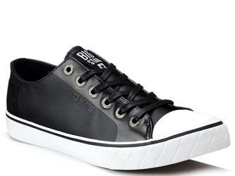 Trampki męskie Big Star EE174072 czarne z białą podeszwą z ekoskóry