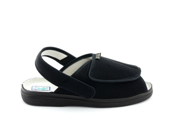 Sandały Dr Orto 983M004 ortopedyczne zdrowotne stopa cukrzycowa czarne