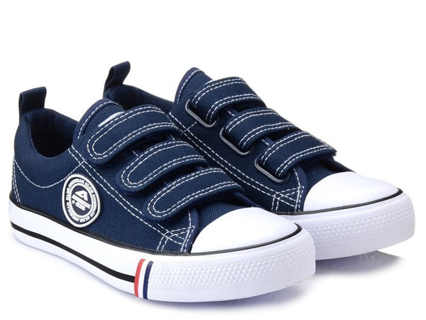 Trampki tenisówki dziecięce granatowe AMERICAN CLUB LH 32 na rzepy