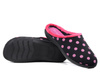 Kapcie damskie pantofle domowe Inblu EC-90 czarne w kropki zakryte palce