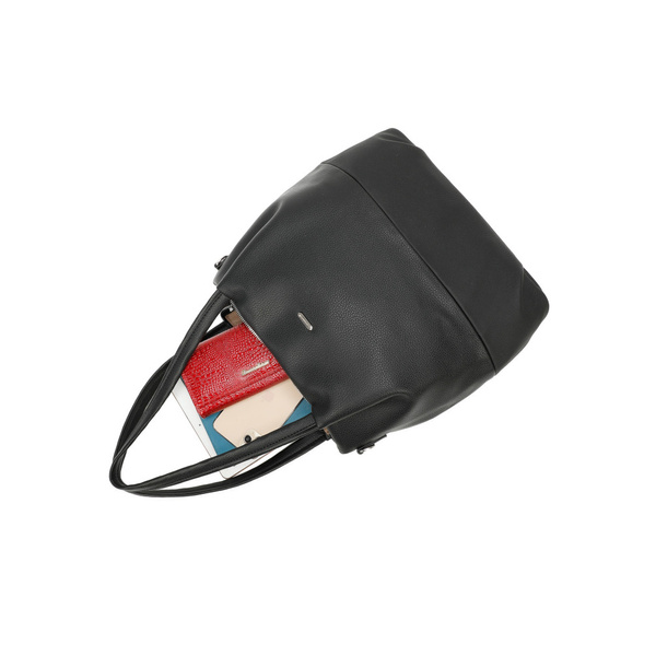 Torebka damska czarna duża do ręki i na ramię ekoskóra Luigisanto CW6689