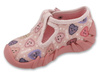 Kapcie dziewczęce różowe Befado 110P517 domowe do przedszkola na zapinki