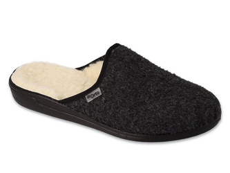 Kapcie męskie ciepłe wełniane zakryte pantofle domowe Dr Orto 000M326