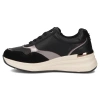 Sneakersy damskie czarne buty na koturnie skórzane Filippo DP7105/25