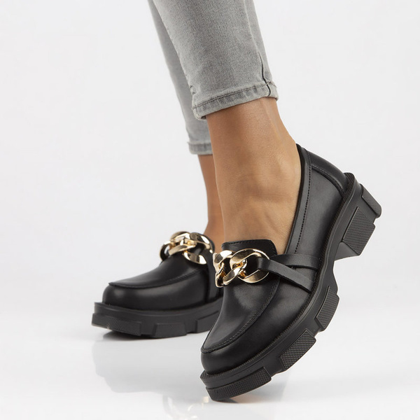 Półbuty damskie skórzane FILIPPO 3221/23 czarne