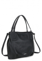 Torebka damska czarna miejska do ręki i na ramię Luigisanto 10007