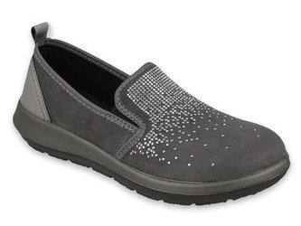 Półbuty damskie ortopedyczne zdrowotne wsuwane Dr Orto 156D005 szare