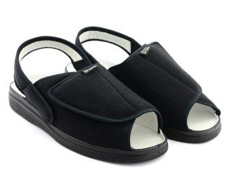 Sandały Dr Orto 983M004 ortopedyczne zdrowotne stopa cukrzycowa czarne