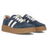 Sneakersy damskie na platformie skórzane niebieskie Filippo DP6776/25 