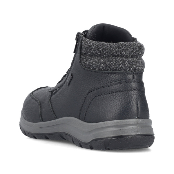 Buty męskie zimowe z membraną Rieker 03624 ocieplane skórzane wysokie