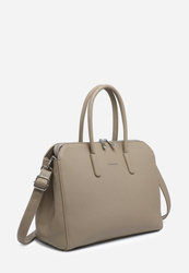 Torebka damska ciemno beżowa kuferek do ręki ekoskóra Luigisanto 8122