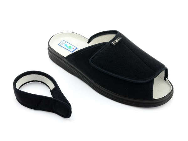 Sandały Dr Orto 983M004 ortopedyczne zdrowotne stopa cukrzycowa czarne