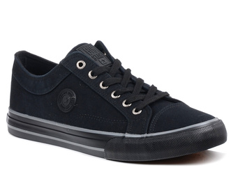 Trampki męskie czarne Big Star RR174338 niskie tekstylne sznurowane