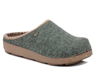 Ciepłe kapcie damskie filcowe domowe zakryte Inblu ED-31 zielone