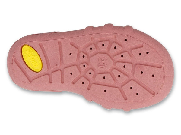 Kapcie dziewczęce różowe Befado 110P520 domowe do przedszkola na zapinki