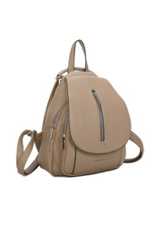 Plecak damski miejski mały ciemno beżowy klasyczny Luigisanto K 6503