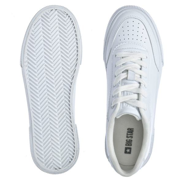 Sneakersy damskie całe białe Big Star RR274303 sportowe na platformie