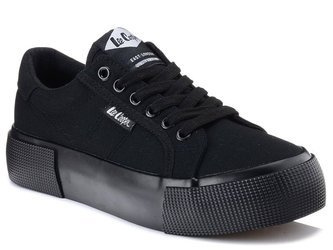 Trampki damskie na platformie na grubej podeszwie czarne Lee Cooper 0885