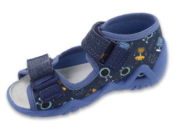 Kapcie dziecięce Befado 350P059 chłopięce sandałki na rzepy wygodne