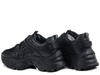 Buty damskie sportowe całe czarne sneakersy na platformie News 5999