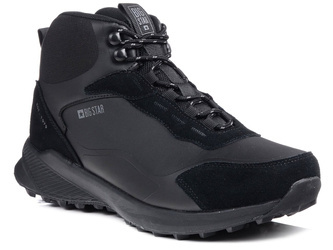 Buty sportowe zimowe męskie ocieplane za kostkę czarne Big Star MM174334