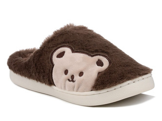 Kapcie damskie ciepłe ciapy domowe wsuwane brązowe Unisoft 7540