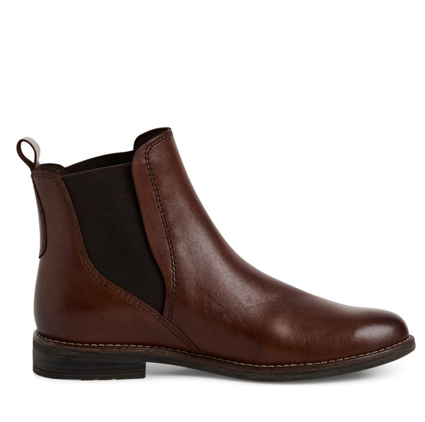 Botki damskie Marco Tozzi 25366 sztyblety skórzane jasnobrązowe rude