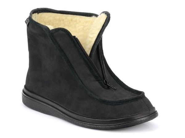 Buty męskie zimowe ocieplane wełną botki Dr Orto 996M013 za kostkę zamek