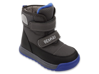Śniegowce dziecięce chłopięce Befado 169X038 buty zimowe ocieplane rzepy
