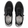Półbuty damskie sneakersy na koturnie skórzane czarne Filippo DP6352/24