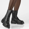 Buty zimowe damskie workery ocieplane skórzane czarne Filippo DBT4759/25