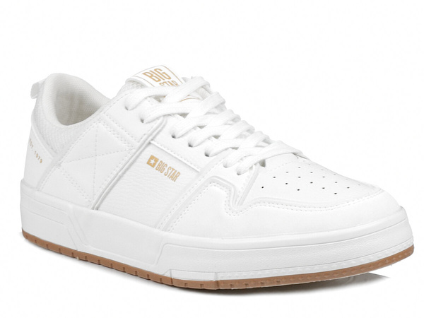 Buty męskie sportowe Big Star NN174093 białe niskie ekoskóra sznurowane