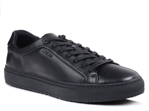 Buty męskie skórzane Big Star SS174121 sportowe czarne niskie sznurowane