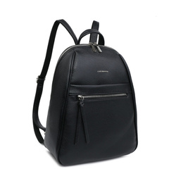 Plecak damski czarny miejski mały Luigisanto HS6662 z ekoskóry