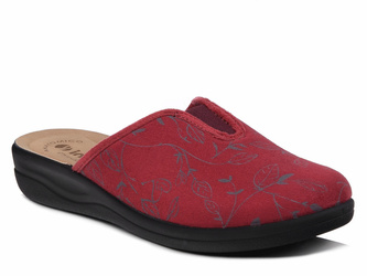 Kapcie damskie pantofle domowe Inblu CF-49 bordowe z zakrytymi palcami